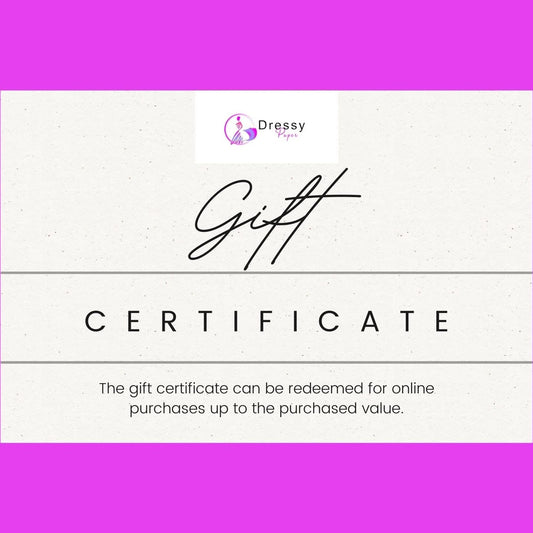 Dressy Paper Gift Card