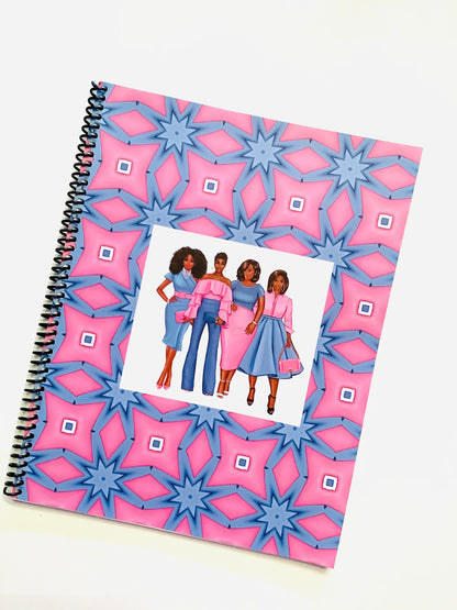Pink and Blue Spiral Notebook