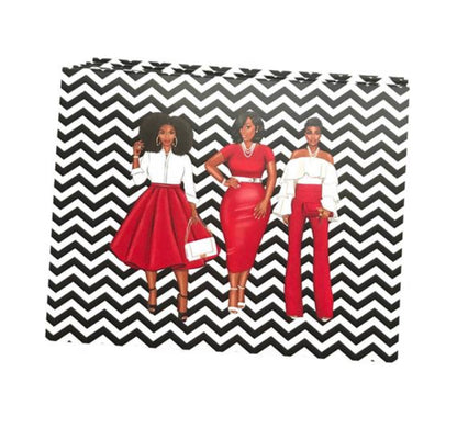 Red and White Note Card Set - Elegant All Occasion Greeting Cards, Set of 6