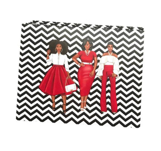Red and White Note Card Set - Elegant All Occasion Greeting Cards, Set of 6