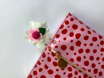 White Floral Planner Clip