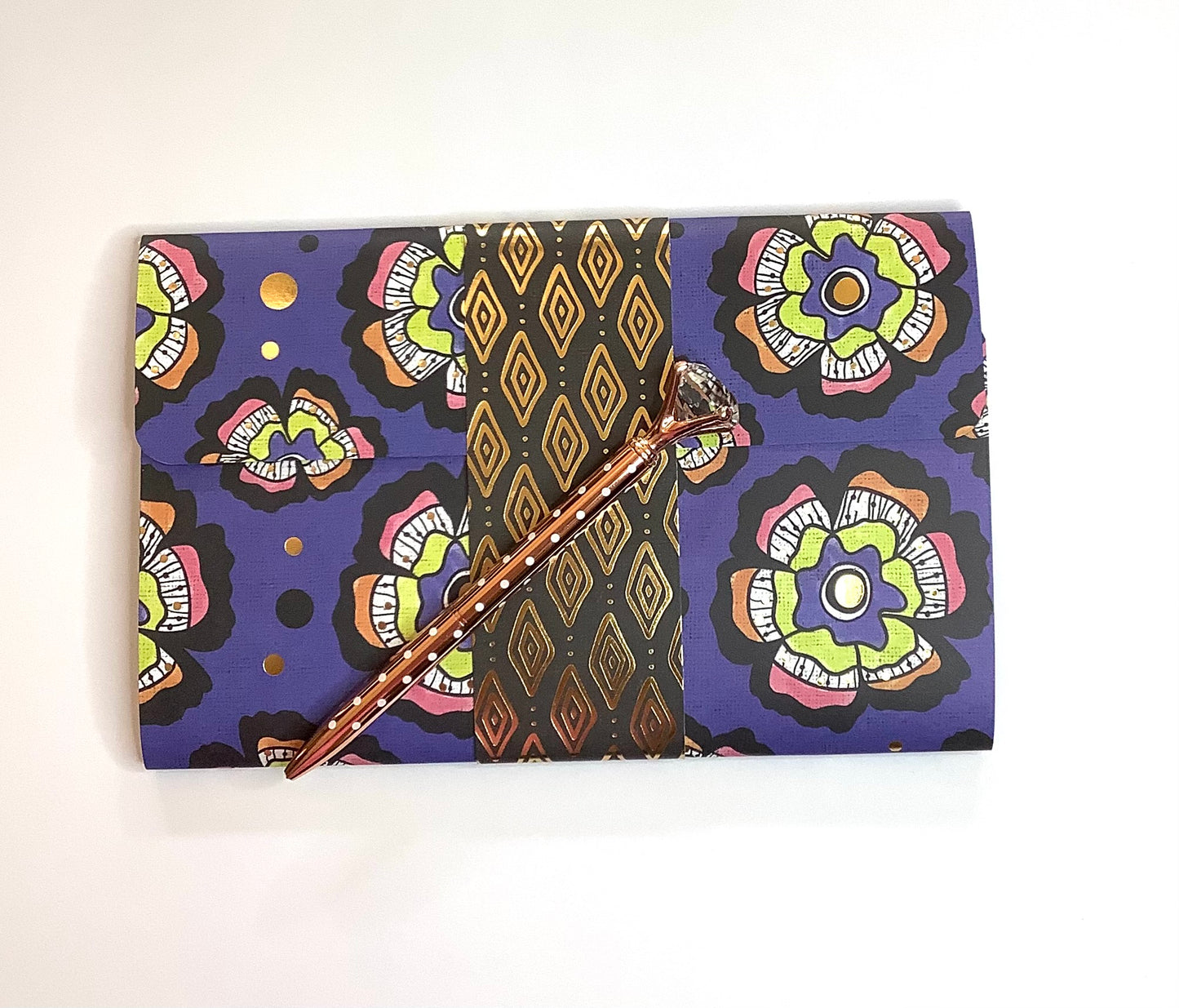Bold Floral Notepad Wallet