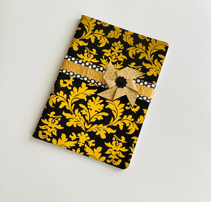 Black and Gold Notebook/Journal with Decorative Band