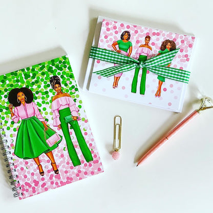 Luxury Pink and Green Stationery Gift Bundle